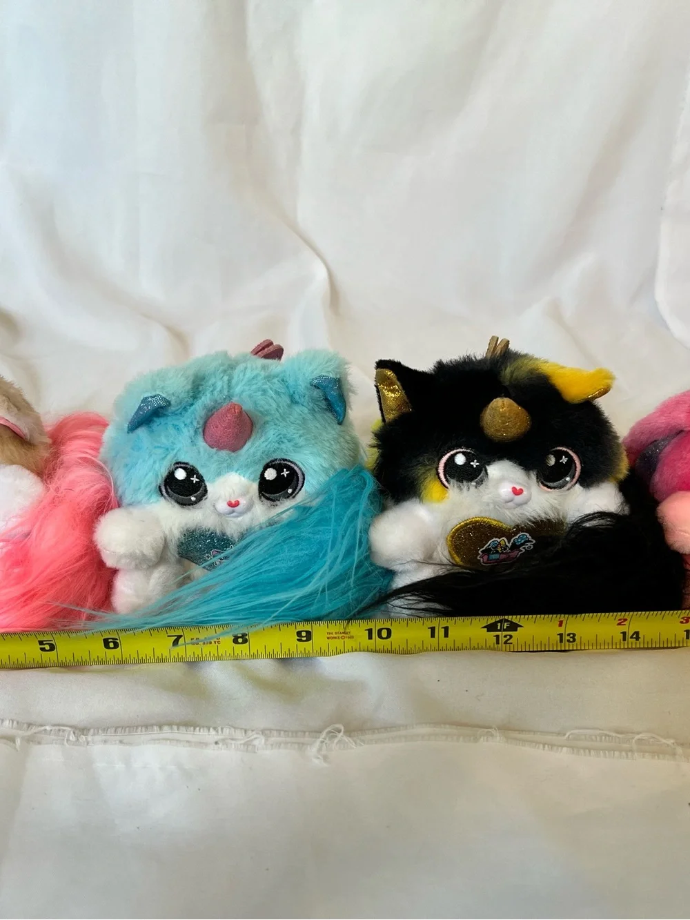 Set of  3 Rainbocorn Kittycorn & 1 bunnycorn miniature stuffed animals